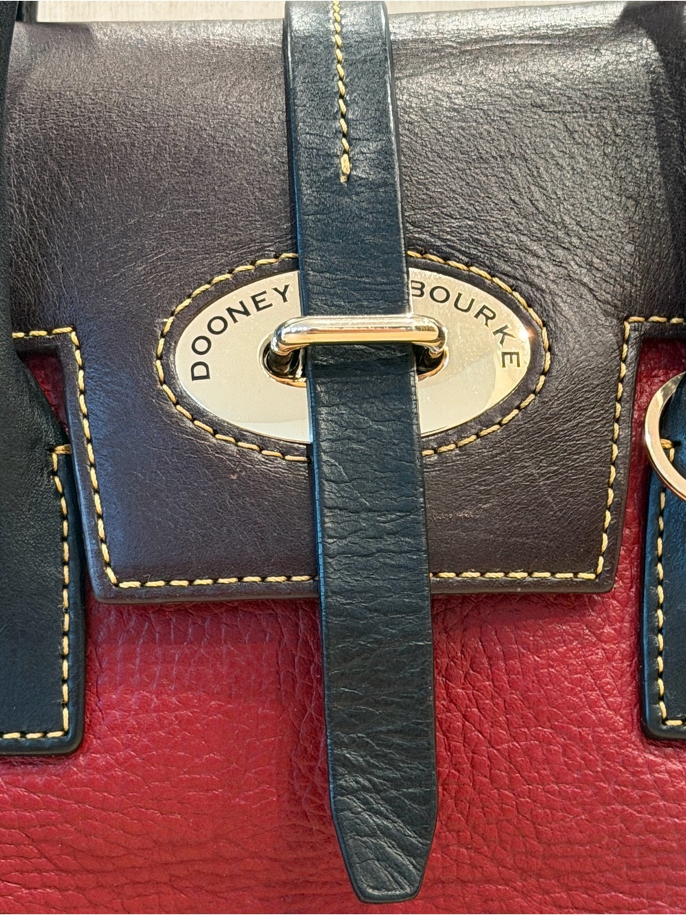Dooney & Bourke Red Pebble Grain Elisa Satchel - Picture 2 of 9